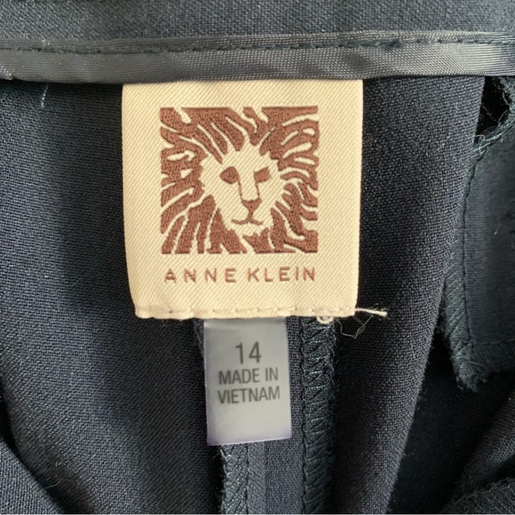 NWT Anne Klein Straight Leg Navy Blue Trousers - Picture 11 of 13